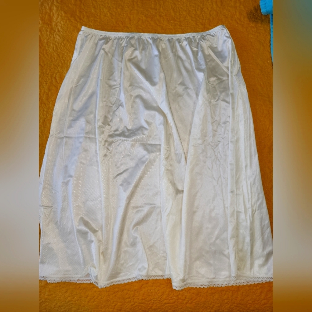 Vanity Fair Cream Satin Slip